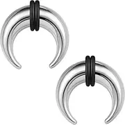 [Generic] 2PCS Stainless Steel Cartilage Earrings Nose Rings Hoop Septum Clicker Ring Helix Earrings Body Piercing Jewelry