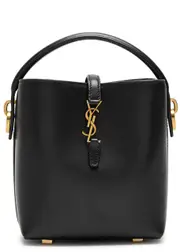 Saint Laurent Le 5 à 7 Mini Leather Bucket bag - Black ONE SIZE