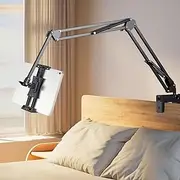 Tablet Holder for Bed, Adjustable and Foldable Tablet Bed Stand Mount with 360 Degree Rotation for iPad pro, iPad, iPhone 14, 13, Samsung Galaxy, and All 4.7-12.9" Devices