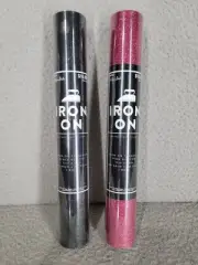 The Paper Studio Iron On Transfer Rolls 12"x19" Pink & Black Glitter