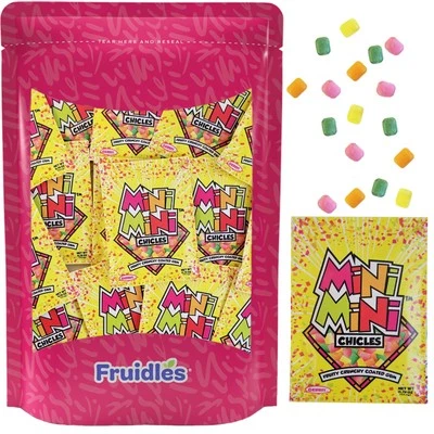 Mixed Fruit Flavors Mini Chiclets Gum, Square Chicle Gum Tabs, Crunchy Candy ...