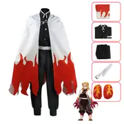 Adult Demon Slayer Kyojuro Rengoku Costume Kimetsu No Yaiba Anime Cosplay