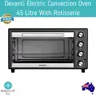 Devanti 45 Litre Convection Oven with Rotisserie Benchtop Oven Griller