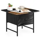 Small Coffee Table with Storage Drawers 23.6" Square Coffee Table for Living