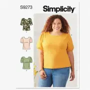 White Whisper Knit Top Kit: Scoop Neck Sewing Pattern, Sizes XXS-XXL (Code 9272)