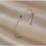 夏理/韓系祖母綠小眾設計質感手環