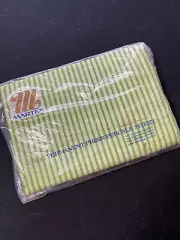 Martex 1970's Double Fitted SHEET Avocado Green Stripe NIP