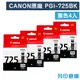 【CANON】PGI-725BK 原廠黑色墨水匣-4黑組 (10折)