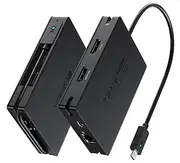 Cable Matters 8-in-1 Portable 40Gbps USB4 Hub, USB 4 Dock Dual HDMI 4K@60Hz, Single HDMI 8K@30Hz, 100W PD, Gigabit Ethernet, Compatible with Thunderbolt 4 for XPS, Surface Pro, iPad Pro