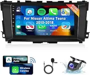 [8 CORE 4G+64G] Car Radio for Nissan Altima Teana 2013-2018 with Wireless Carplay/Android Auto, 9 Inch Android 13 IPS Touch Screen Car Stereo, Bluetooth, GPS Navi, WiFi, SWC, DSP + Backup Camera