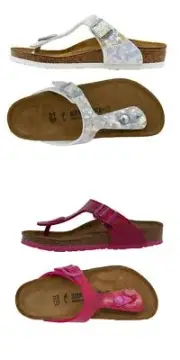 NEW Birkenstock Girls Gizeh Leather Thong Buckle Flat Open Toe Kids Sandals