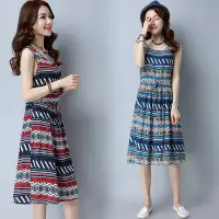在飛比找樂天市場購物網優惠-FINDSENSE G5 韓國時尚 夏季 新款 棉麻背心裙 