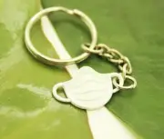 WHITE FACE MASK KEYCHAIN Car Keys Cute Adorable Mini Lockdown Pandemic Novelty