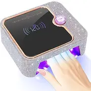 ANBEISTEE UV Light for Nails, Rechargeable UV Nail Lamp, Quick Nail Dryer Curing Lamp, Gel Nail Polish UV Light, 0-120S Random Timing, for Salon