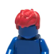 Lego - Minifigure Hair - Red, Short, Spiky, Layered