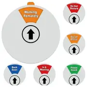 Office Door Privacy Sign, 6 Options, Do Not Disturb/Please Knock/Out of Office/In a Meeting/Come Back Soon/Working Remotely Color White