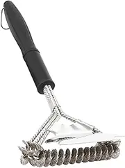 BESPORTBLE Outdoor BBQ Brush Set 16.5 Inch Stainless Steel Wire Brush Scrapper for Outdoor Cooking