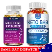 Night Time Slimming Capsules Keto BHB Gummies Burning Fat Weight Loss Management