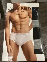 3 Pack Calvin Klein Men's 100% Cotton Briefs Classic Fit Underwear Size 2XL