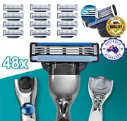 48PCS For Men Gillette MACH 3 Razor Shaving Shaver Trimmer Refills Cartridges AU