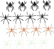 Kisangel 100Pcs Halloween Glow Dark Spider Rings Venue Decor Scene Decoration for Spooky Parties Accessories for Adults