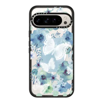 Google Pixel 9 Pro XL Impact Magnetic Case MY BLUE BUTTERFLY GARDEN
