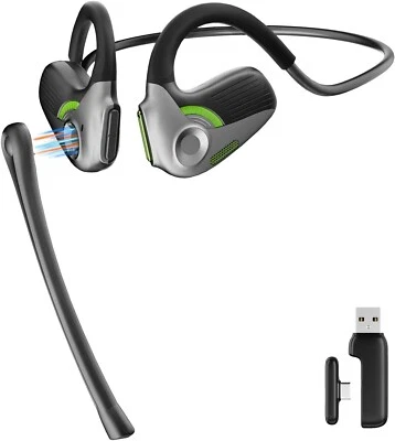 Wireless Gaming Headphone with Detachable Noise Canceling Mic for PC