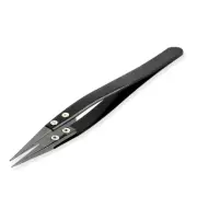 Anti-Static Ceramic Tweezers ESD Heat Resistant Insulated Pointed Tip Pliers B