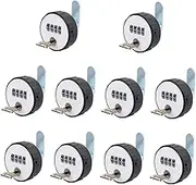 BAZEITFLOW 10pcs Double Lock Mechanical Key Lock for File Cabinets Lockers and Combinations Corrosion Durable Latch for Secure Storage