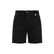 [Egonlab] Egonlab-Black Stonewashed Cotton Denim Shorts-Uomo M STAND