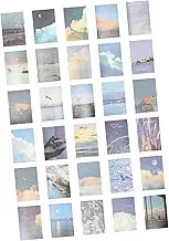 HAWILLOSCH 30Pcs Ocean Theme Background Cards DIY Decorative Scrapbook Material Photo Wall Collage Kit Lightweight Safe for Easy Crafting for Wall Backgrounds Postcard Making