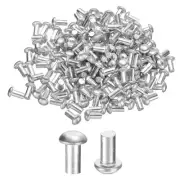 150Pcs Brazier Head Solid Aluminum Rivets, M5 x 10mm Tubular Rivets