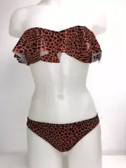2PC Victoria's Secret Flounce Bandeau & Cheeky Bikini Swimwear