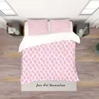 3D Geometric Pattern Pink White Quilt Cover Set Bedding Sets Pillowcases 64