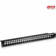 TRENDnet 24-Port Blank Keystone 1U Patch Panel, 1U 19 Metal Rackmount Housing,