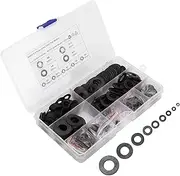 600pcs Flat Washers Assortment M2 M2.5 M3 M4 M5 M6 M8 M10 M12 Carbon Steel Hardware for Car Home