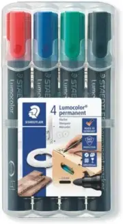 Staedtler Lumocolor Permanent Marker Box 4 colours (352 WP4) BRAND NEW BOXED