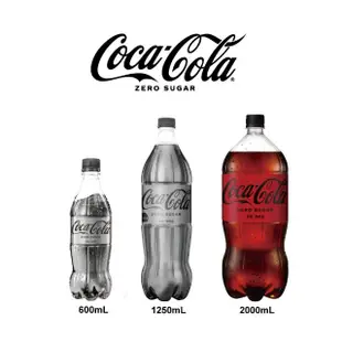 【Coca-Cola 可口可樂ZERO SUGAR】無糖零卡寶特瓶2000mlx2箱(共12入)