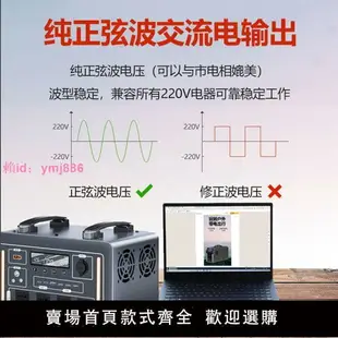 戶外移動電源大容量220V便攜式充電寶自駕游直播露營擺攤應急蓄電