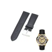 ME3210 22mm Black Leather Watch Strap For Fossil