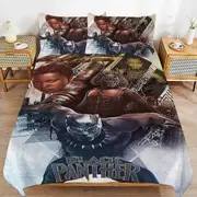 v2849 Bed Sheets Bedding Black Panther Bedding Sets Ultra Soft Skin-Friendly Duvet Cover 3 Piece, Cute Comforter Cover Bed Set for Boys Girls Kids (