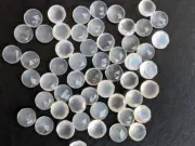 8.5mm White Chalcedony Rose Cut Round Cabochon, Natural White Rose Cut Flat Back