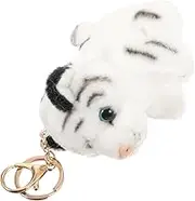 OKUMEYR Plush Keychain Mini Animal Keychain Backpack Hanging Ornament Mini Plush Animal Toys Car Charm Pendant Stuffed Animal Keychain Car Toy Child White Zinc Alloy Car Accessories Panda