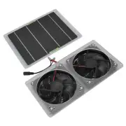 Solar Fan Kit Solar Panel Fan Kit 100W 12V Waterproof Portable Dual Exhaust U MG