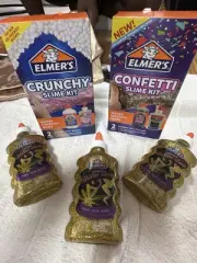Elmers Slime Kit Crunchy/confetti / Glitter glue Bundle