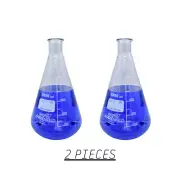 Erlenmeyer Flask 5000 ml Borosilicate glass 3.3 Narrow neck Set of 2 Pieces