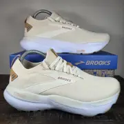 Brooks Glycerin 21 Stealthfit Womens Size 9.5 Running Shoes Cream 1204101B103