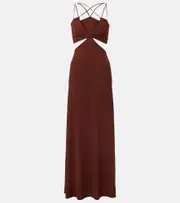 [Eres] Eres Saba cutout jersey maxi dress AU 14 brown
