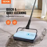 Carpet Floor Sweeper Manual 6.7 inch Width Sweeping Paths Non Electric Blue