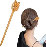 1 PACK Ancient Hair Sticks, Chinese Sticks Flower Retro Stick Pin, Hair Chopsticks for Women Long Hair Accessories (Yellow, One Size)